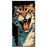 Painting by numbers leopard portrait